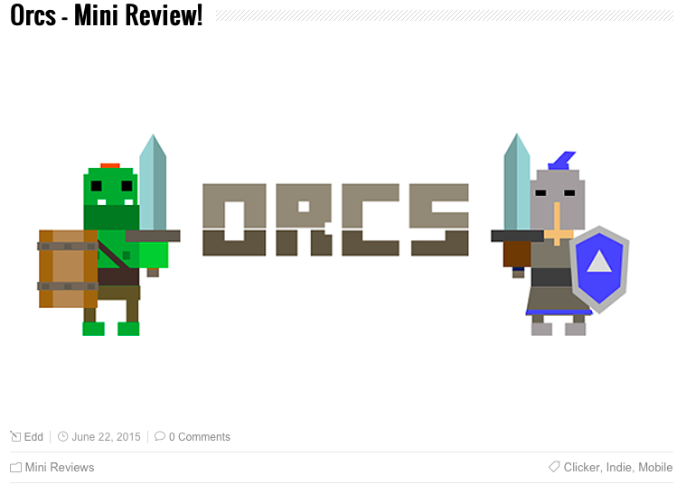 David Zobrist Indie Game Orcs