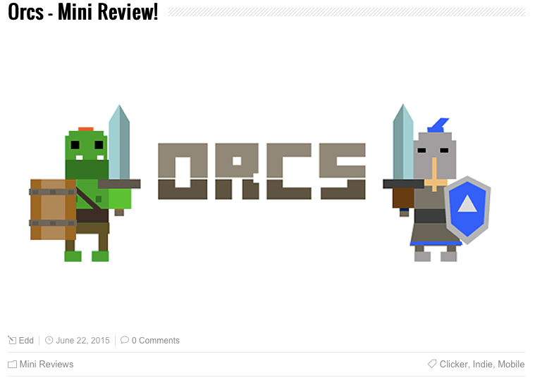 David Zobrist Indie Game Orcs