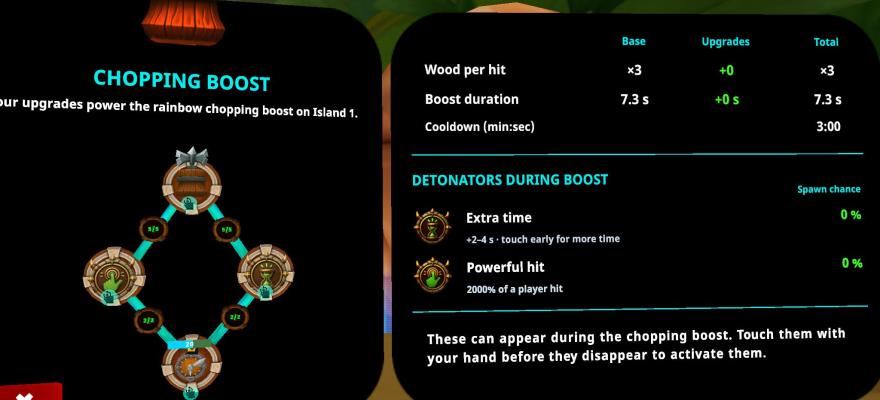 Mini skill tree and upgrade overview in Orcs Hands ON!